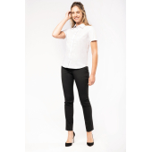 Dames Oxford Blouse Korte Mouwen